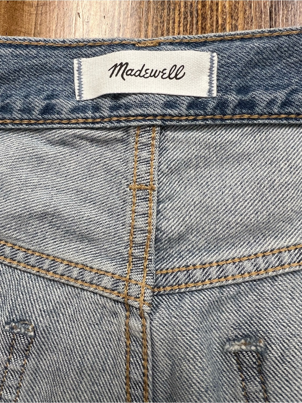 Madewell The Dean Easy Straight Jean in Airy Denim Faded Horizon Wash Size 29 - Picture 12 of 13